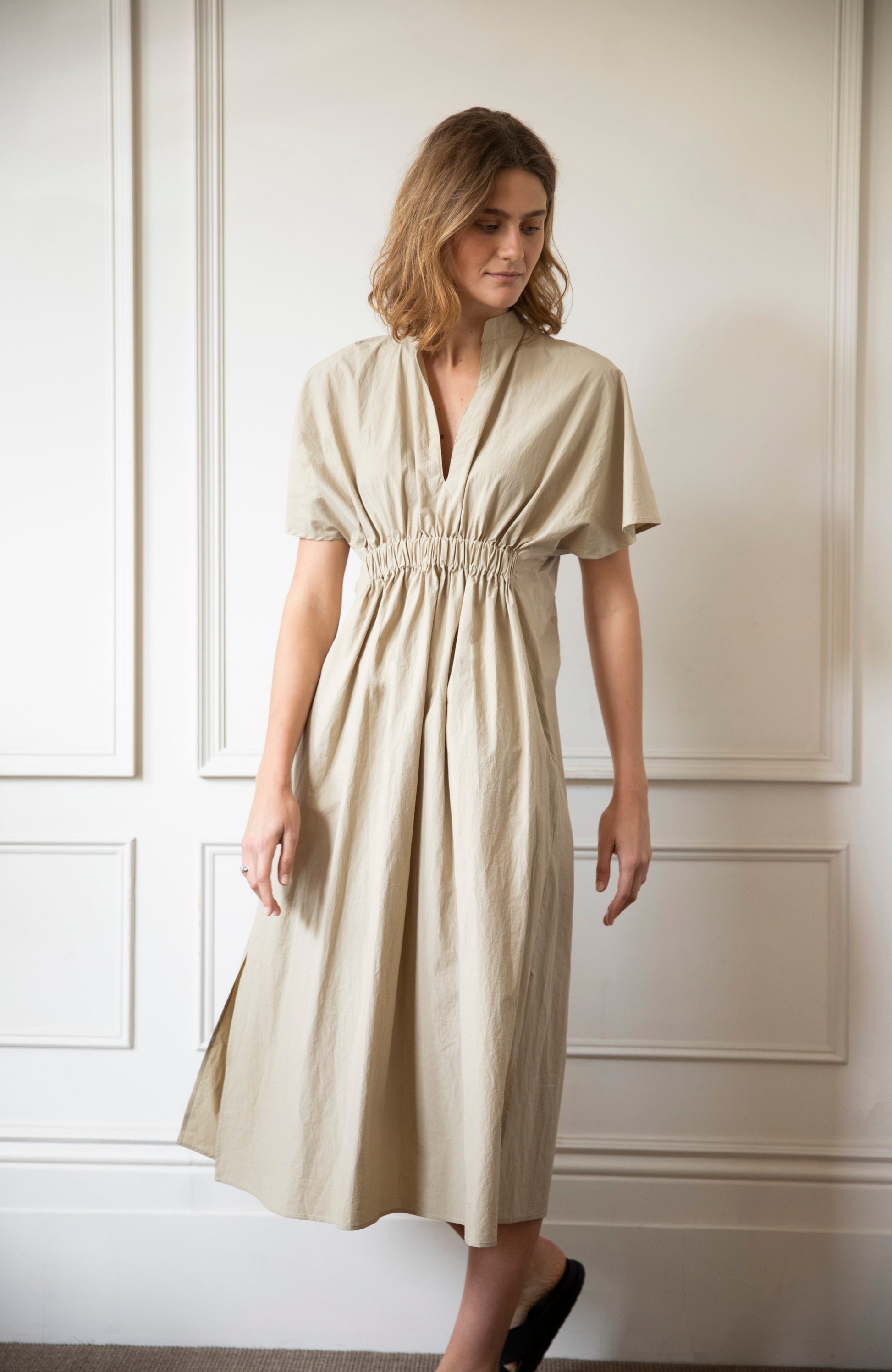 The Bella Beige Cotton Dress | Twig London The Bella Beige Cotton Dress | Twig London